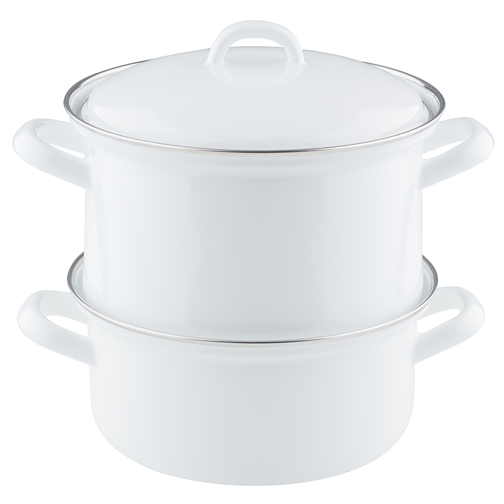 Riess CLASSIC - White - Potato cooker with lid