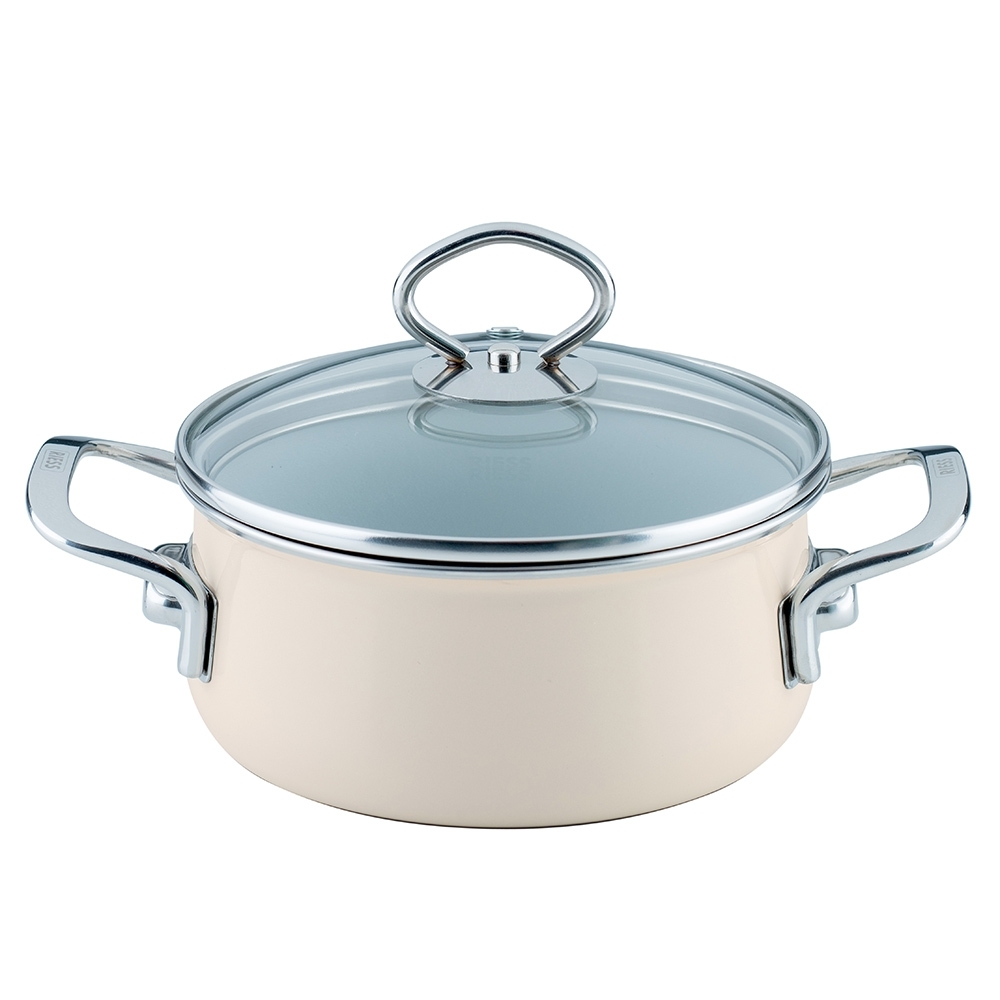 Riess NOUVELLE - Avorio EXTRASTARK - Kasserolle mit Glasdeckel
