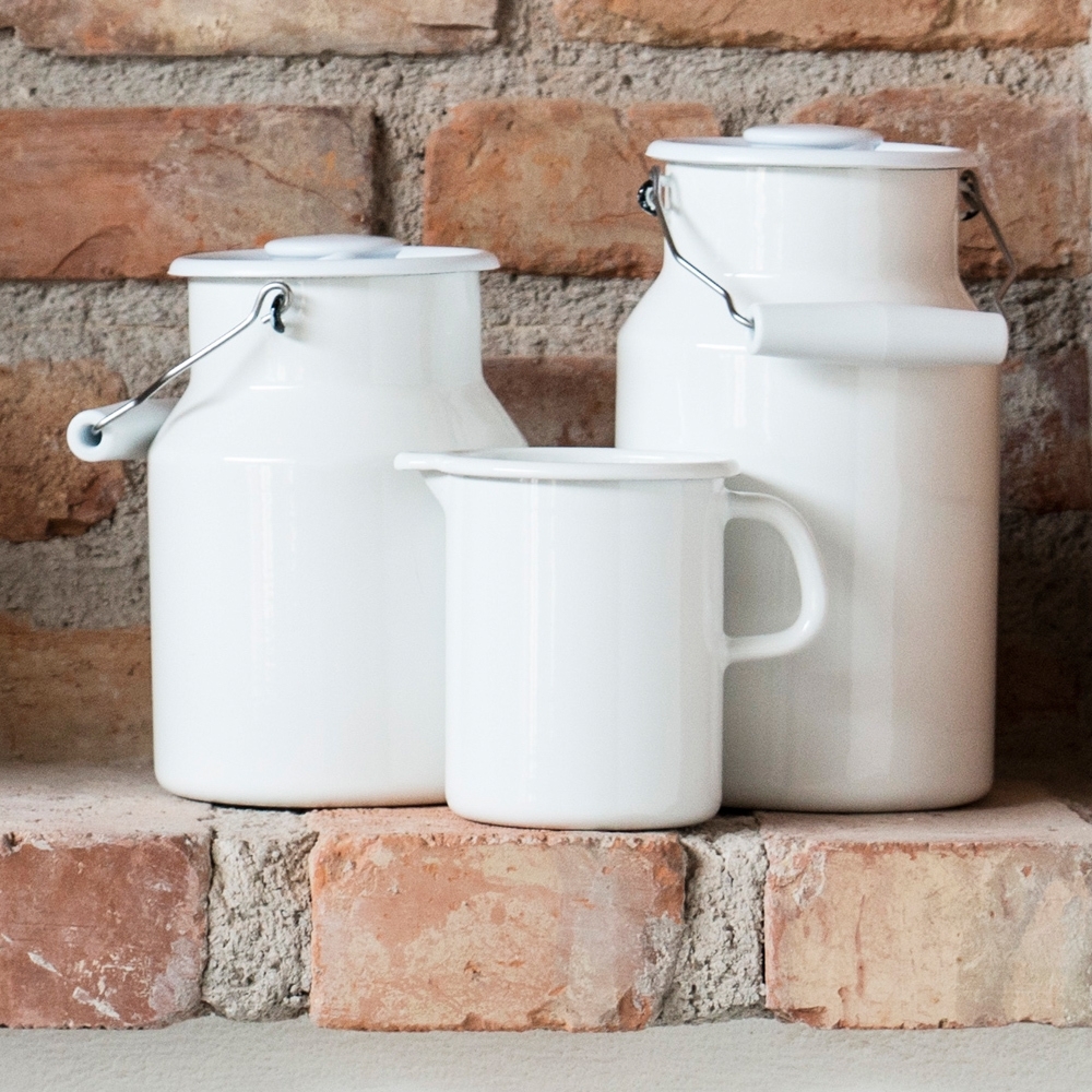 Riess CLASSIC - Weiss - Milchkanne mit Deckel