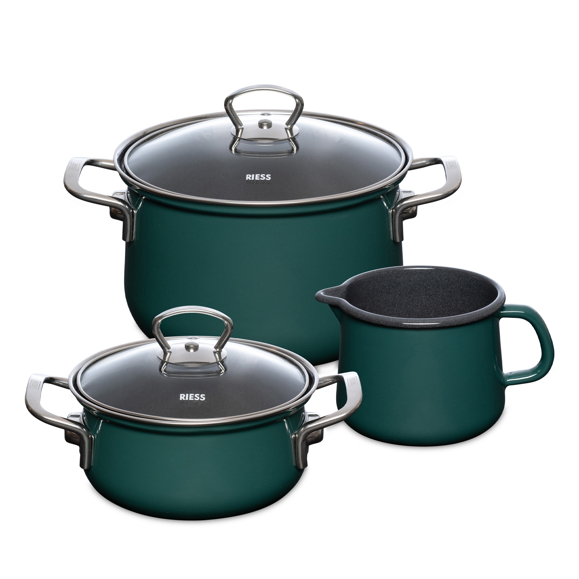 Riess NOUVELLE - Teal- Geschirr-Set 3-tlg.
