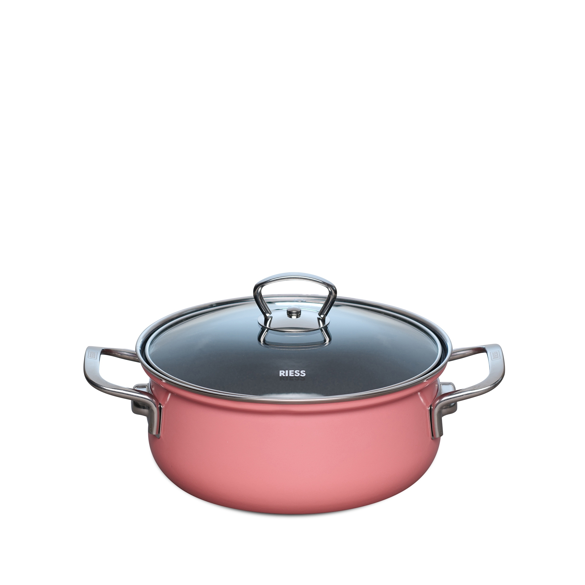 Riess NOUVELLE - Pink - Kasserolle mit Glasdeckel 16 cm