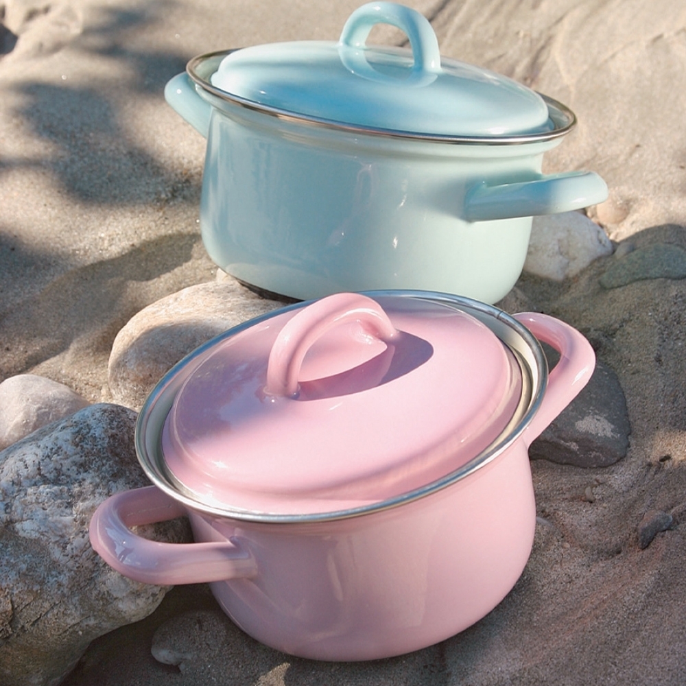 Riess CLASSIC - Bunt/Pastell - Kasserolle mit Chromrand