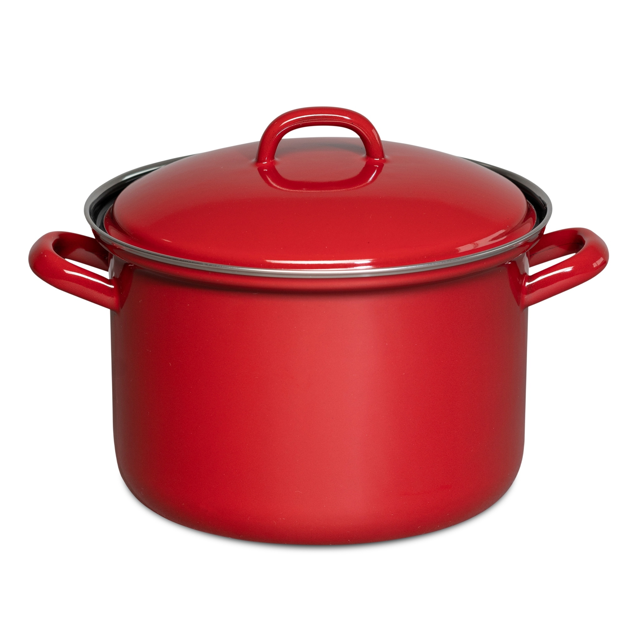 Roter Riess CLASSIC Emaille-Fleischtopf mit Deckel