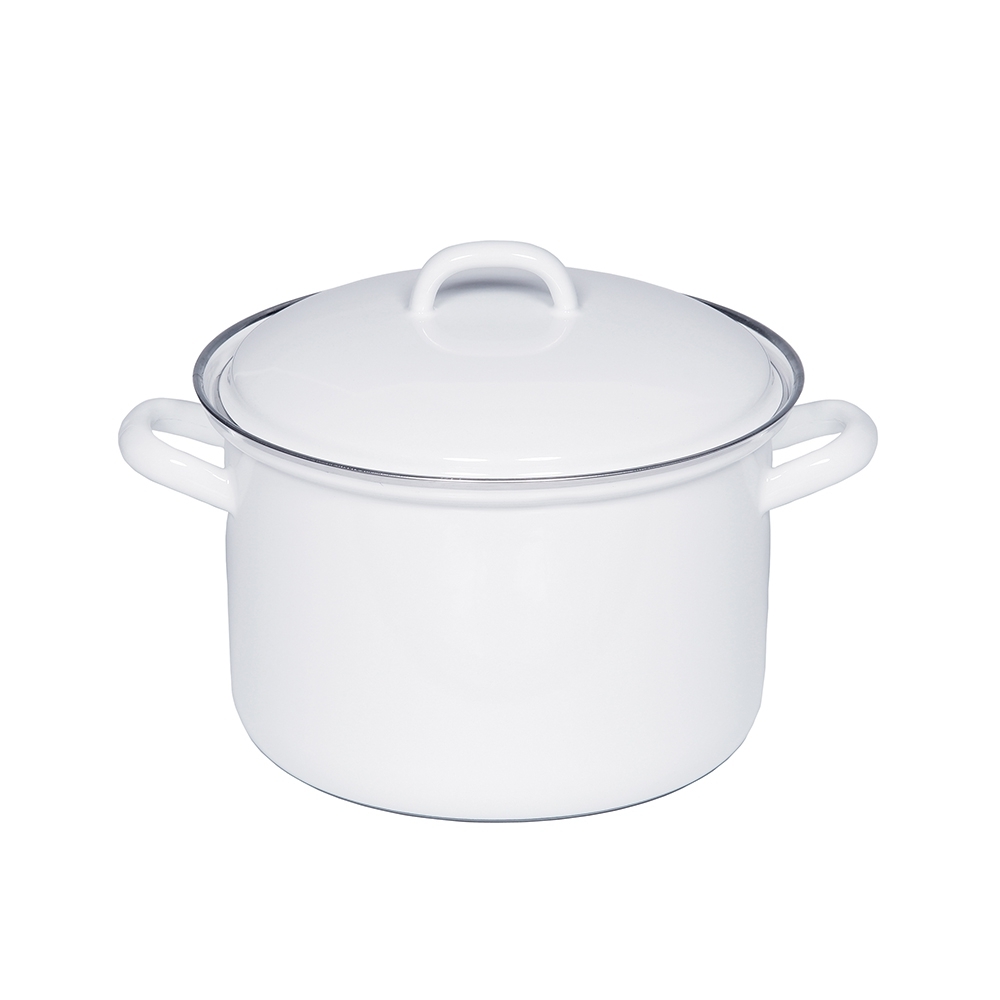 Riess CLASSIC - Weiss - Fleischtopf mit Deckel 14 cm