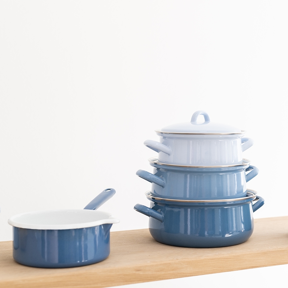Riess CLASSIC - Nature Blue- Kasserolle mit Deckel
