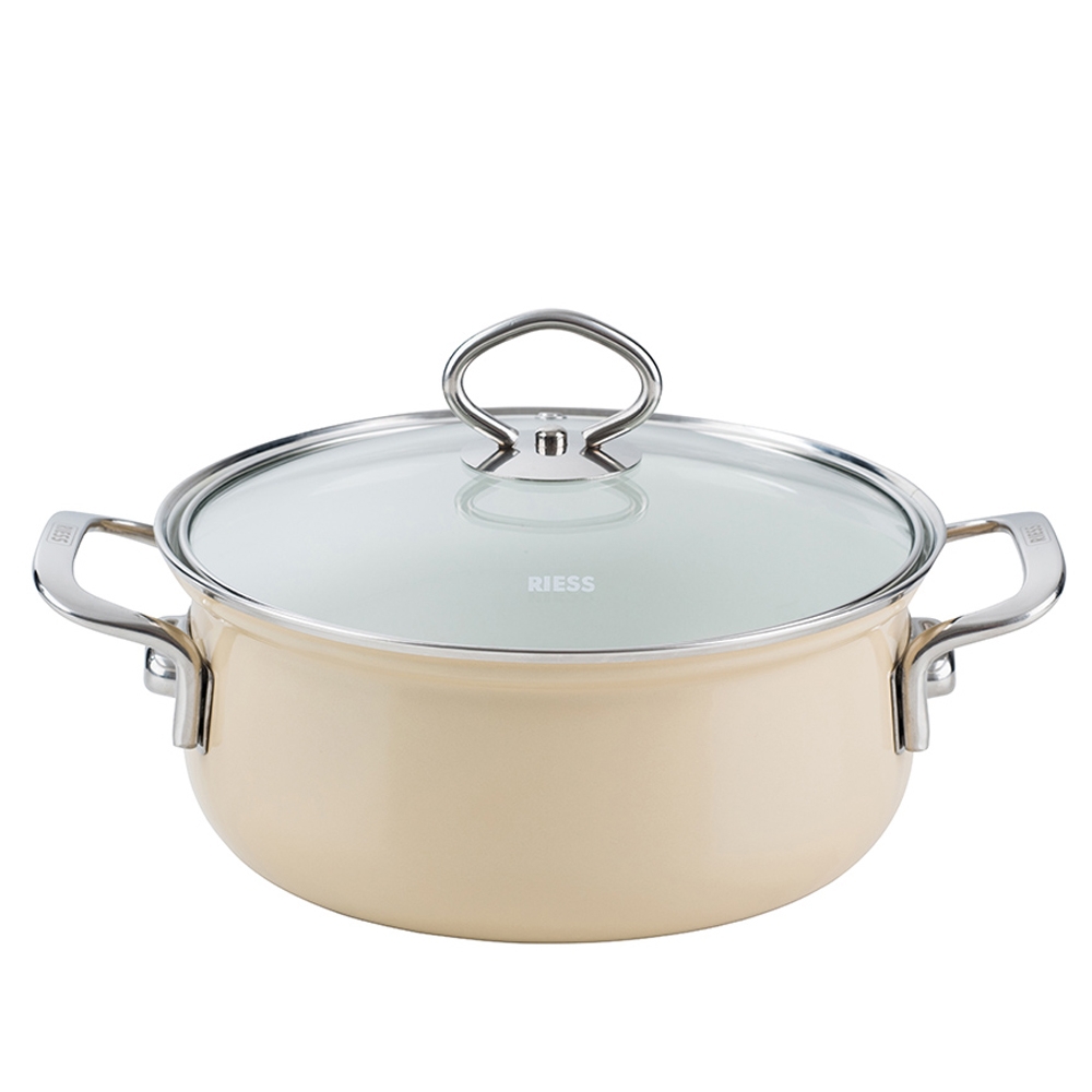 Riess NOUVELLE - Cappuccino - Casserole with glass lid