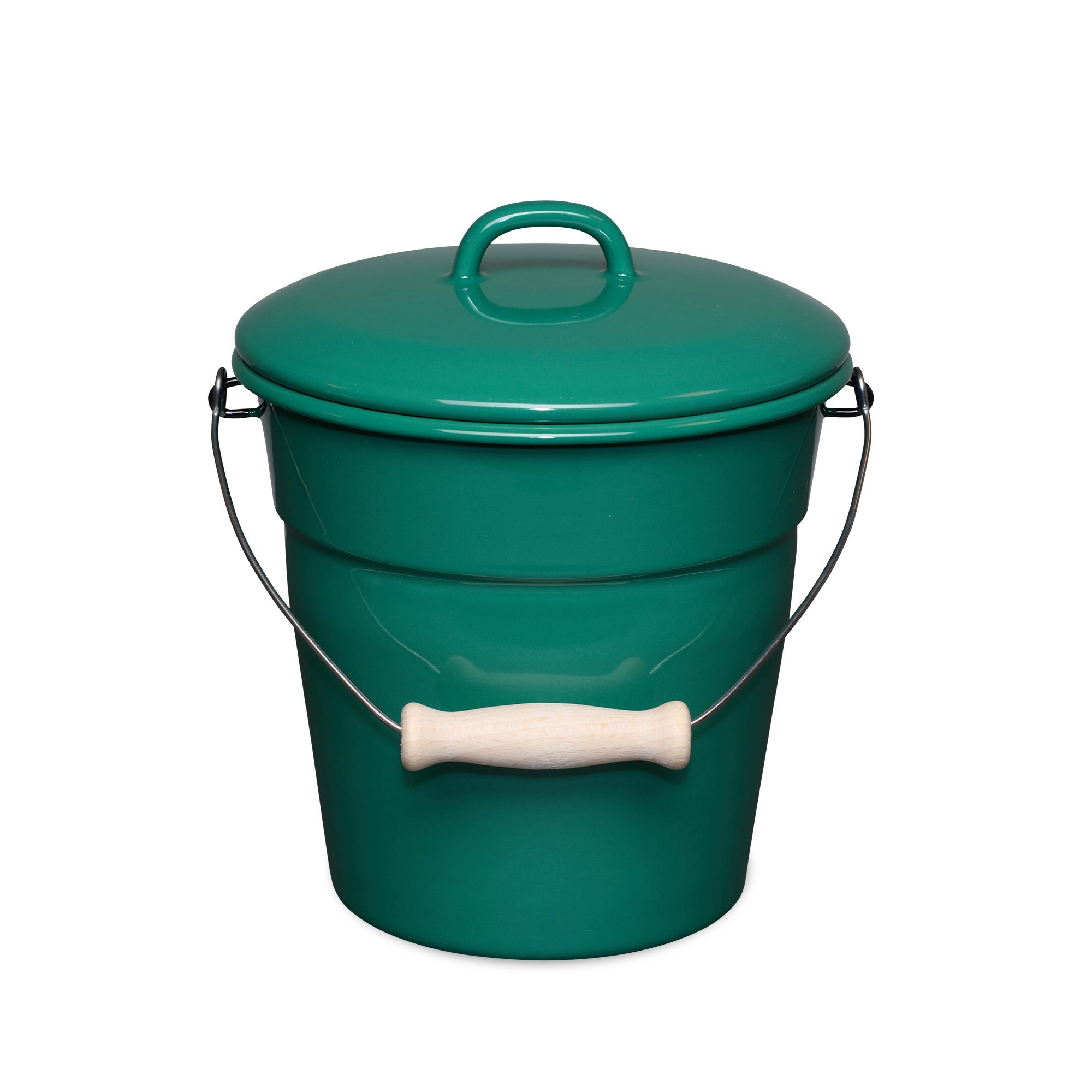 Riess CLASSIC - Allzweckeimer mit Deckel 20 cm Nature Green Dark