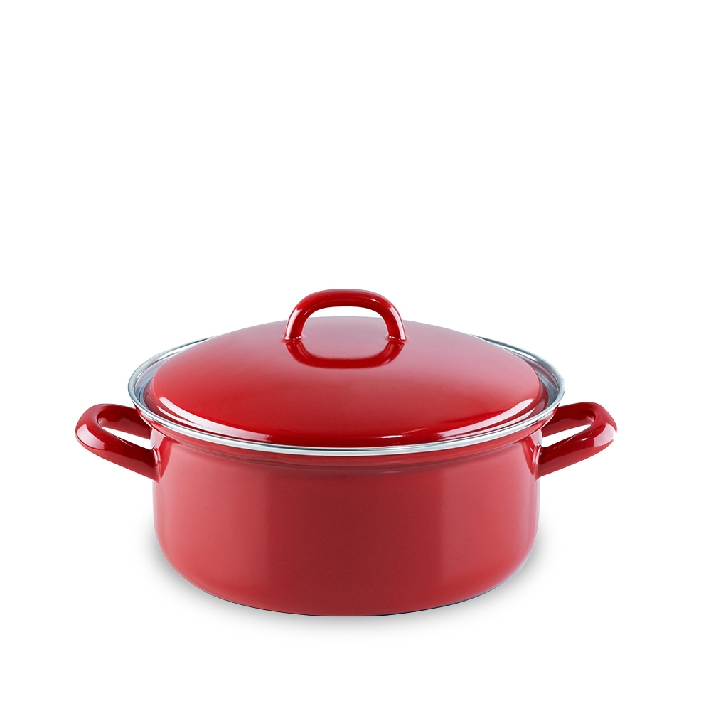 Riess Sonderdekor -Sonderedition Ceramic Glas Red - Kasserolle mit Deckel Riess Sonderdekor -Sonderedition Ceramic Glas Red - Kasserolle mit Deckel