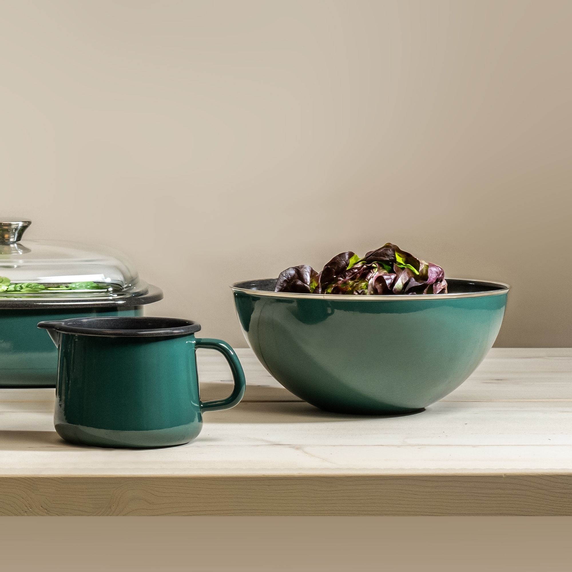 Riess NOUVELLE - Teal - Schüssel mit Chromrand