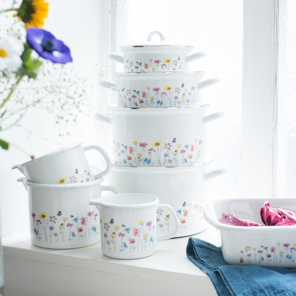 Riess Sonderdekor - FLORA - Kasserolle mit Deckel Riess Sonderdekor - FLORA - Kasserolle mit Deckel