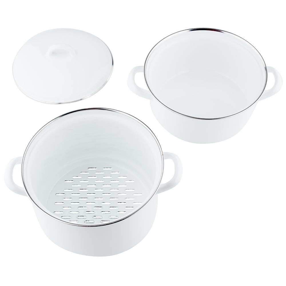 Riess CLASSIC - Weiss - Kartoffelkocher mit Deckel