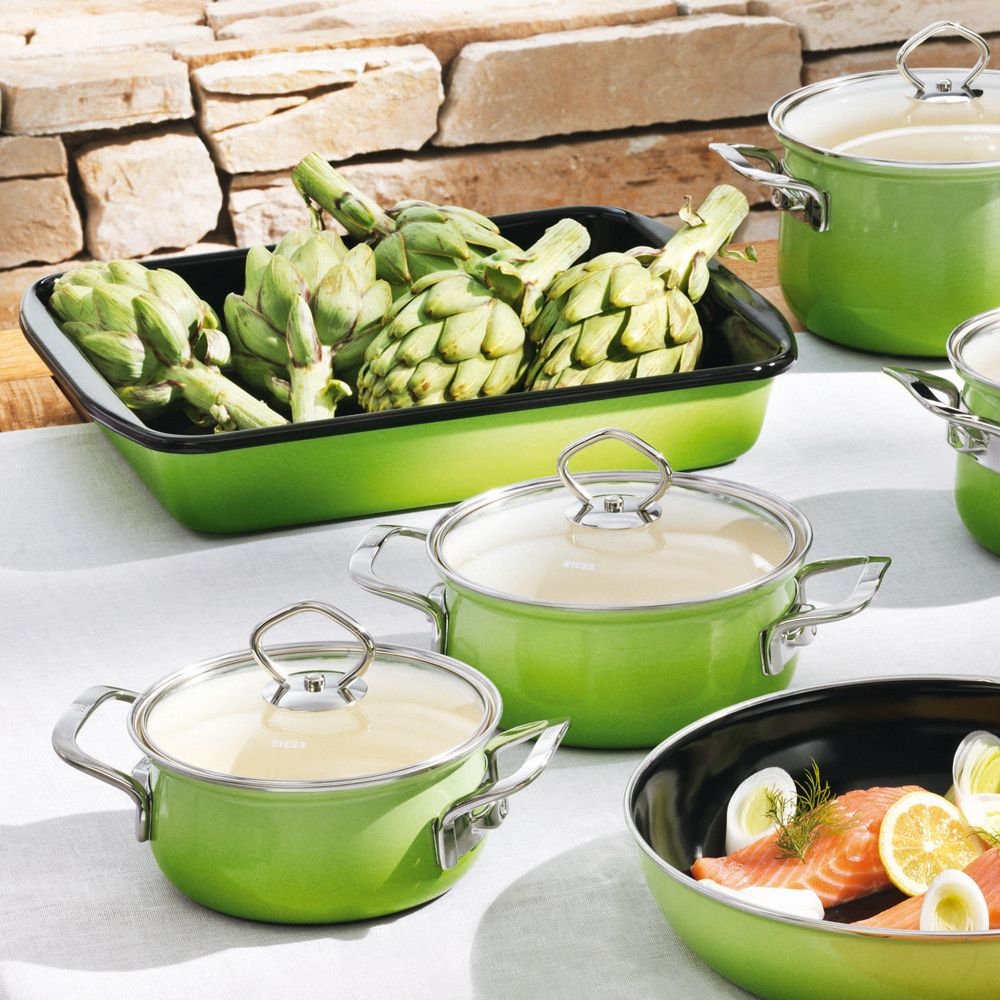 Riess NOUVELLE - Smaragd - Geschirr-Set 5-tlg.
