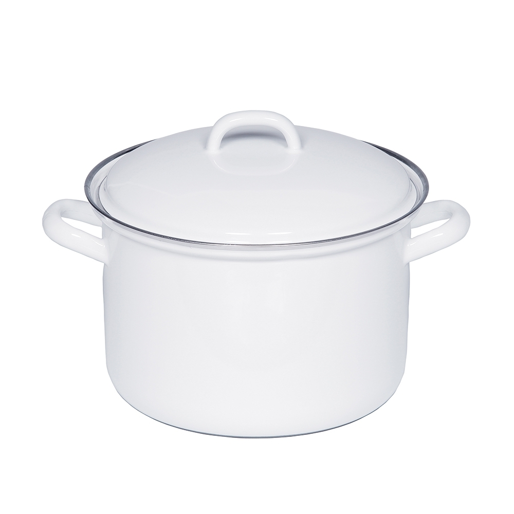 Riess CLASSIC - Weiss - Fleischtopf mit Deckel 18 cm