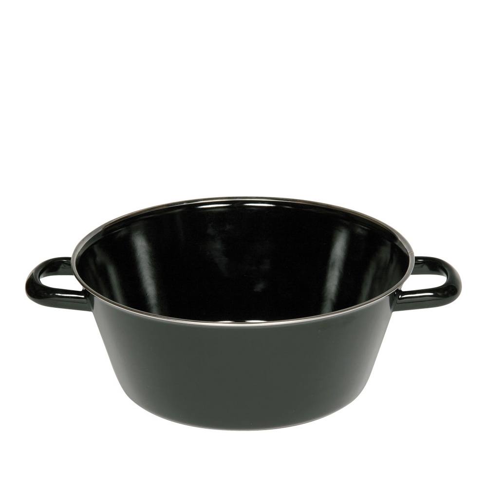 Riess CLASSIC - Schwarzemaille - Schmalzpfanne halbtief