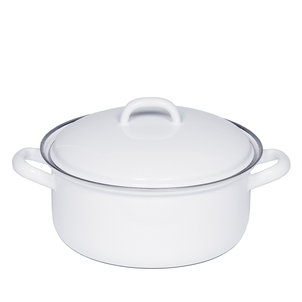 Riess CLASSIC - Weiss - Kasserolle mit Deckel