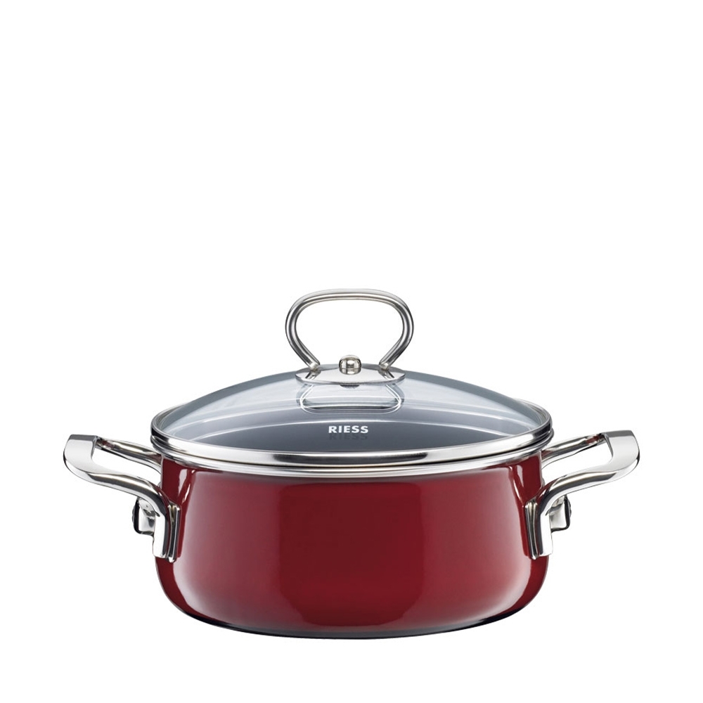 Riess NOUVELLE - Rosso EXTRASTARK - Kasserolle mit Glasdeckel